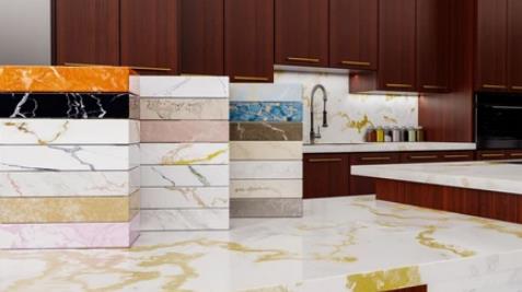 What Does Calacatta Quartz look like with white Cabinets?